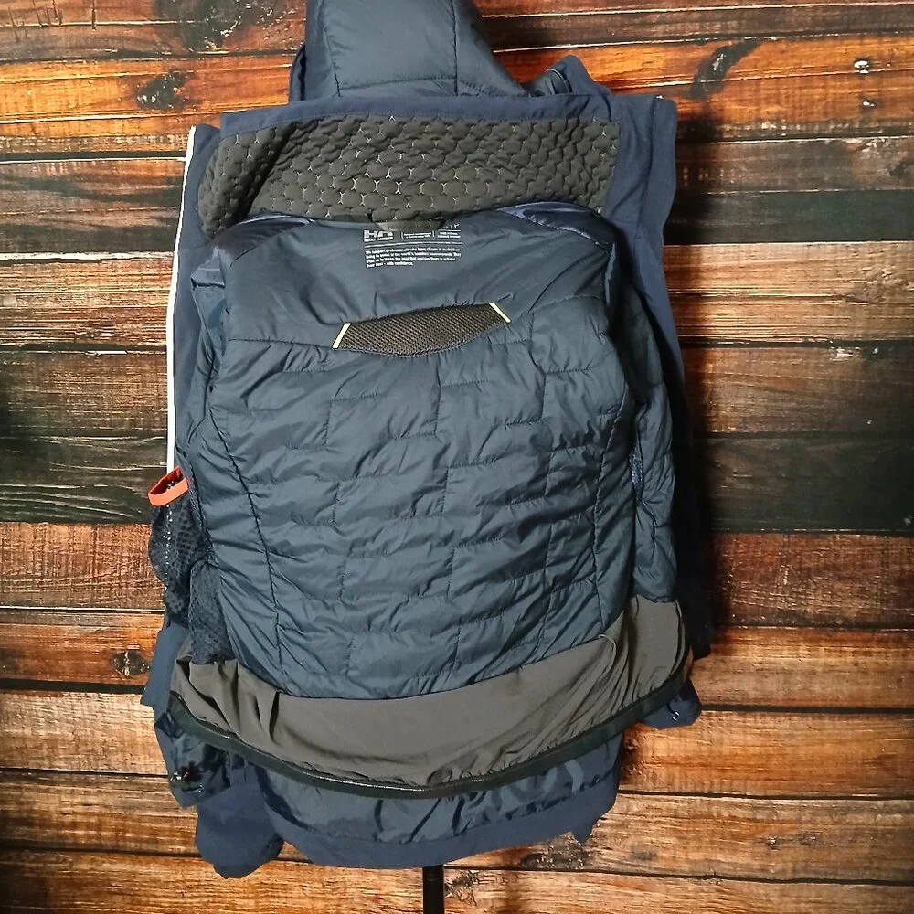 Helly Hansen XS Alphelia Lifaloft Ski Jacket Navy 65676 Waterproof Insulated - Picture 11 of 16